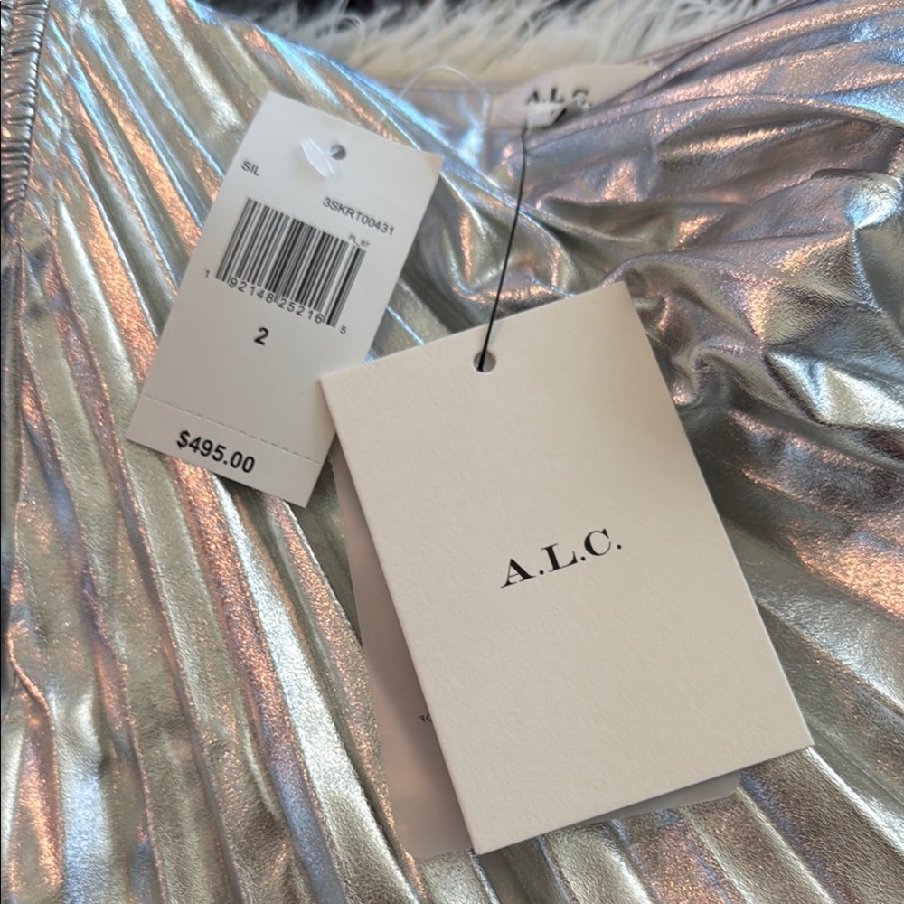 A.L.C. Shiny Silver Skirt | NEW